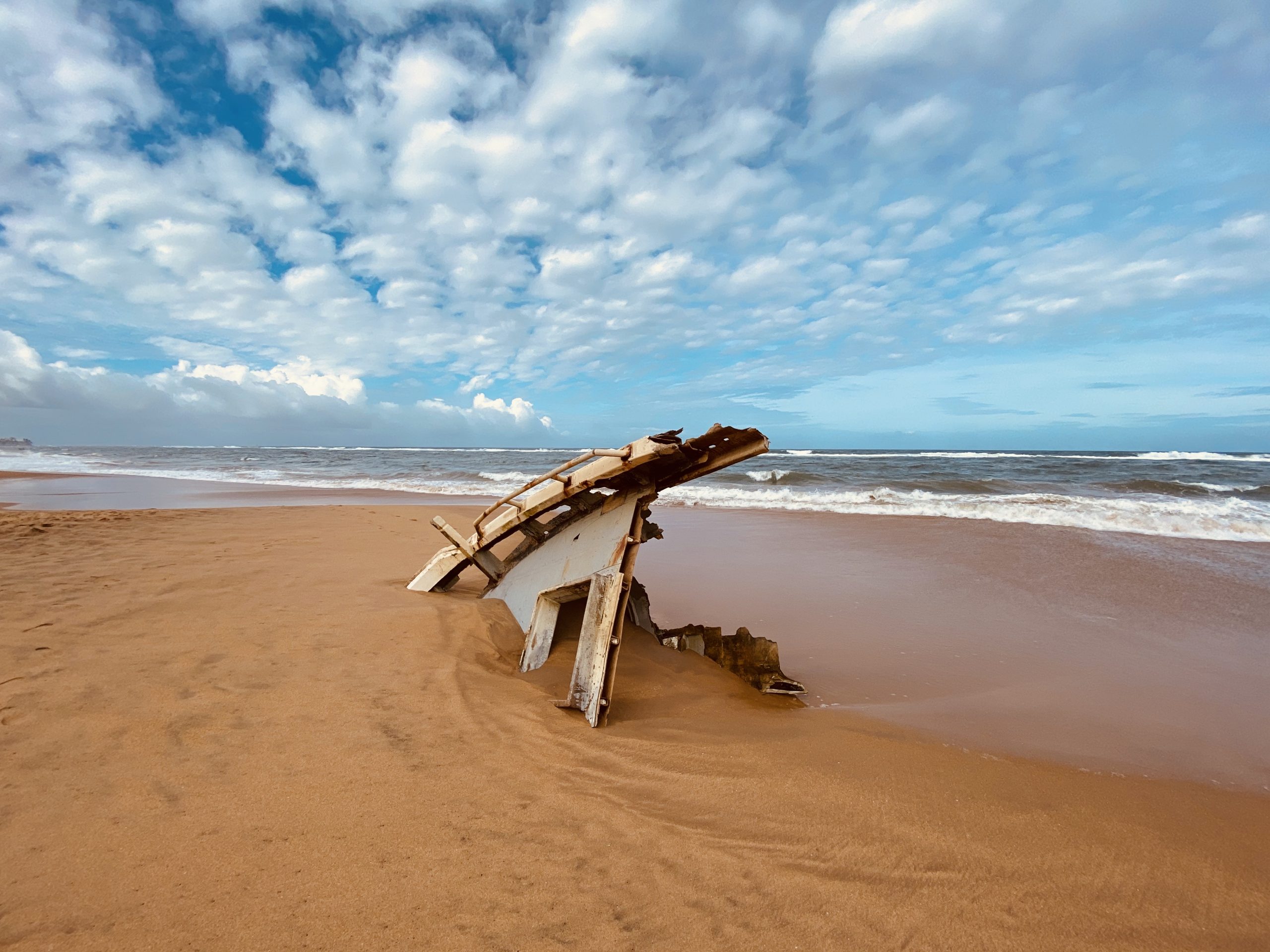 beach wrecked boat